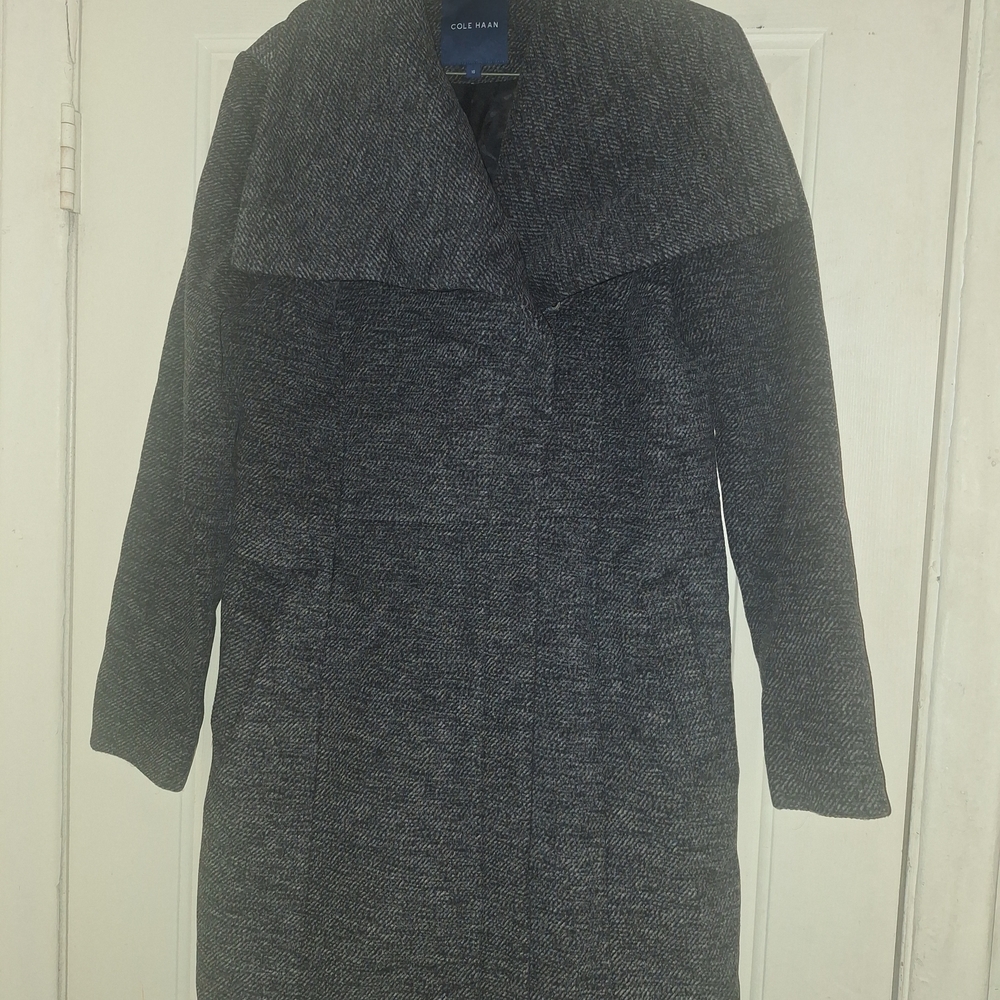 Cole Haan Women's Dark Gray Pea Coat